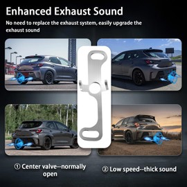Center Exhaust Valve Mod Kit Fit for Toyota GR Corolla (2023-2025), Used to Keep Valve Open & Improve Exhaust Sound Quality