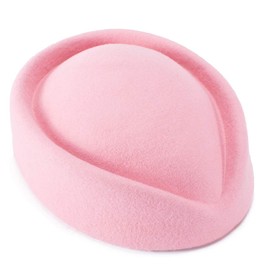 Lawliet Wool Stewardess Air Hostesses Pillbox Hat Millinery Teardrop Fascinator Base A040