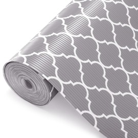 Glotoch Express Glotoch Shelf Liner for Kitchen Cabinets Non Adhesive, 12" x20FT(240 Inch) Non Slip Drawer Liners, Waterproof Shelf Paper Closet Liners for Cupboard/Dresser/Bathroom Gray