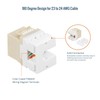 Tecmojo 180° Angled RJ45 Cat6 Keystone Jacks in Ivory 25