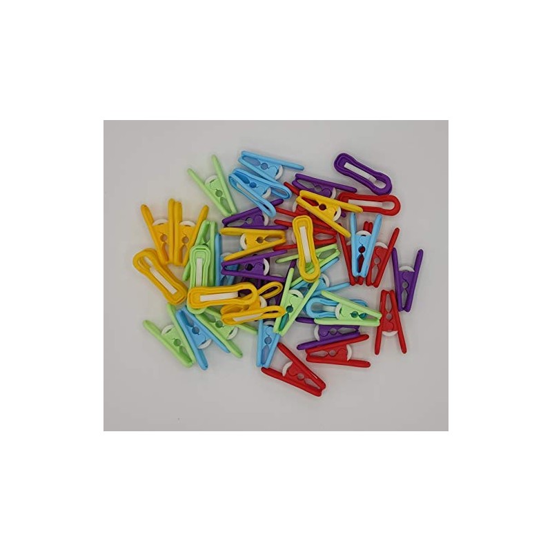 Saphare Laundry Pegs, Clothespins. (Rainbow, 40)