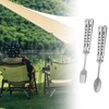 2Pcs Foldable Butterfly Camping Spoon Convenient Detachable Camping Spoon Useful