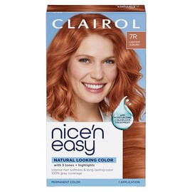 Clairol Nice'n Easy Permanent Hair Dye, 7R Lighest Auburn Hair Color, Pack of 1