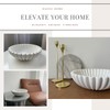 OAKOA Concrete Decorative Bowl - White Large Decorative Bowls for