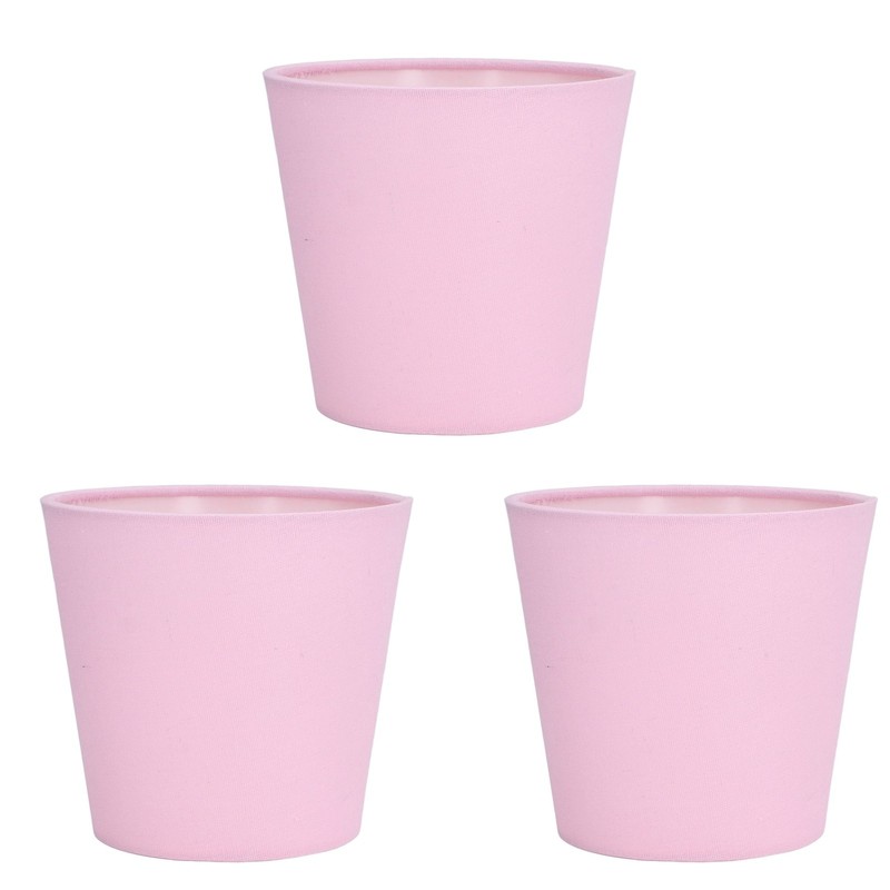 3PCS E14 Lampshade Fabric Ceiling Lamp Shade Exquisite Pink Wall