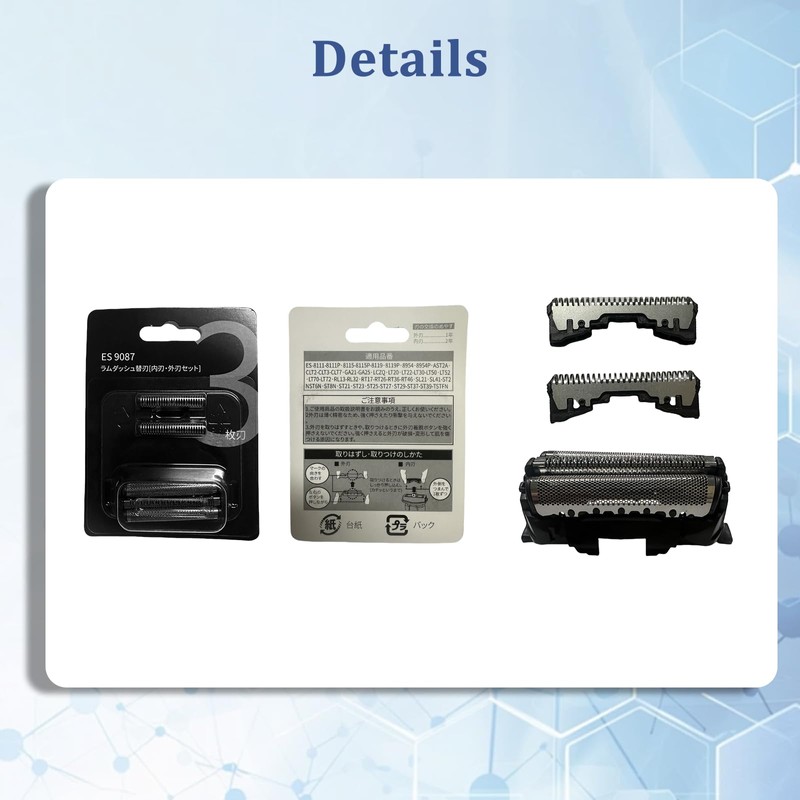 Ruixin Shaver Replacement Heads ES9013 Consists of a Outer Foil