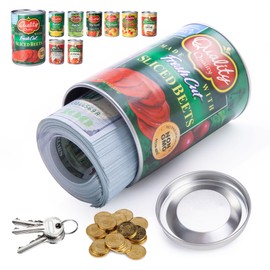 BarGifts Hidden Safe Can Diversion Safe Fake Can with Hidden Compartment, Hidden Storage Keeps for Valuables, Cash, Keys, and Jewelry- Beet