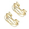 FIRAZIO 2-8 Pcs Cuff Bangle Bracelet for Women Open Wide