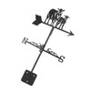 Metal Weather Vane Black Cute Animal Design Sturdy Durable Decorative