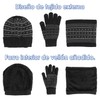 AUTOWT Invierno Juego de Guantes de Bufanda y Gorro, 3