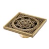 WDONAY 4 Inch Square Shower Drain, Brass Floor Drain Cover,