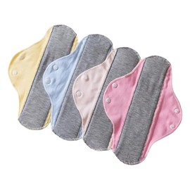 OYZOQ 4 Stück Waschbare Slipeinlagen,Graphenmaterialien Waschbar Damenbinden für Menstruation, Auslaufsicheres Design für Frauen und Mädchen(23cm)