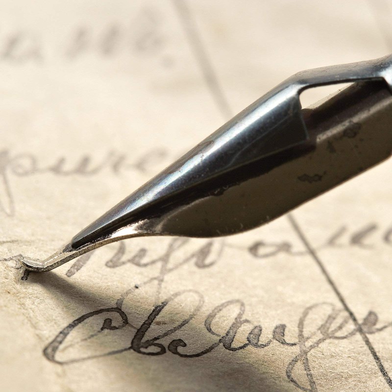 Aladine Writer's Feather Quill Set with Ink in Black