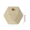 Penta Angel 100PCS 16mm/0.63" Unpainted Faceted Geometric Wood Beads Unfinished