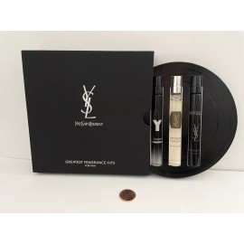 Yves Saint Laurent 3pc Yves Saint Laurent YSL Men’s Fragrance Gift Set 0.33fl oz 10ml Travel Spray