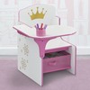 Delta Children Princess Crown Chair Desk with Storage Bin -