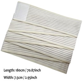 Extra Long Elastic Knee Wrap Compression Bandage Brace Support for Legs, Plantar Fasciitis, Stabilising Ligaments, Joint Pain, Squat, Basketball, Running, Tennis, Soccer, Football, Volleyball (Beige)