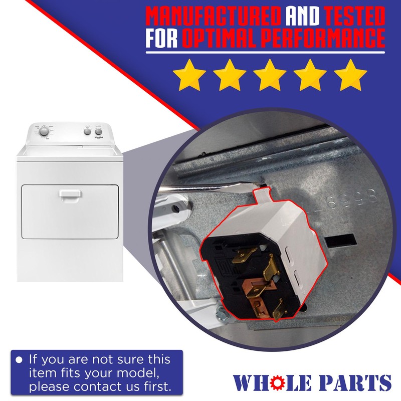 Whole Parts Dryer Start Switch Part# W10446920- Replacement & Compatible