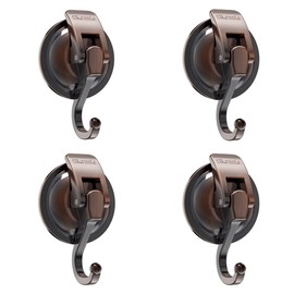 iRomic Heavy Duty Vacuum Suction Cup Hooks (4Pack),Red Bronze