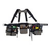 Bucket Boss Mullet Buster 3 Bag Tool Belt with Suspenders