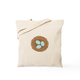 CafePress Robins Egg Nest Tote Bag Reusable Natural Beige Canvas Shopping Bag