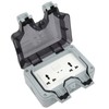 Outdoor Wall Power Socket with 2 3-Hole Socket 2 Switch