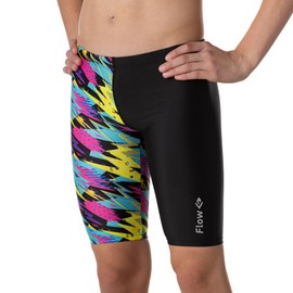 Flow Funky Jammers for Boys - Swim Jammer Swimsuit for Practice and Competition Swimming in Size 21 to 32 (Rad Dog 25)