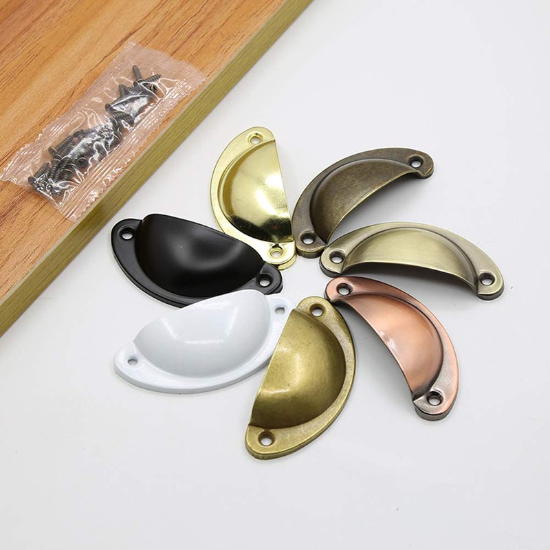 BOZONLI 12 Pack Retro Metal Kitchen Cupboard Drawer Cabinet Door