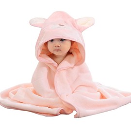 HiABsee Baby Towels with Hood Ultra Soft Hooded Baby Towels Newborn, Unique Animal Design Baby Bath Towel for Boy and Girl, Rabbit