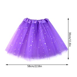 Yolyoo 10Pcs Princess Dress up Tutu Crown Accessories Tiara Ballet Tutu Skirt for Girls (Star)