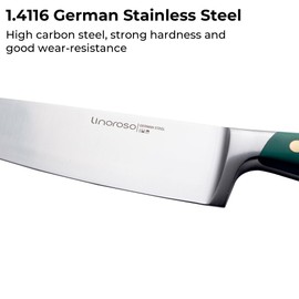 linoroso 3 Pieces Kitchen Knife Set with Premium Gift Box, Sharp German Carbon Stainless Steel Chef Knife Set for Home Kitchen and Restaurant, Cooking Gifts for Women and Men