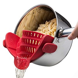 Kitchen Clip On Silicone Colander For Strain Strainer Draining Pasta Drainer Draining Excess Vegetable Liquid Univers Cookware