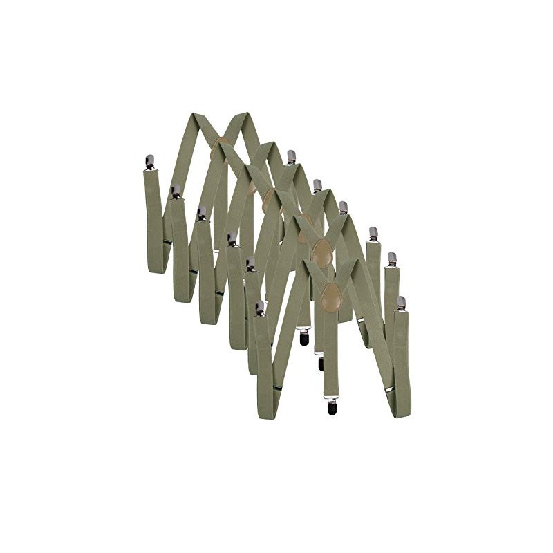 ICObuty Men's Y Shape Suspender Adjustable Elastic Solid Color 6