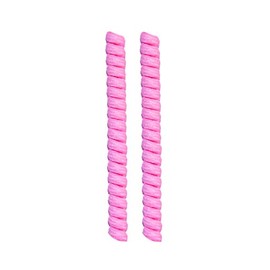 FeetPeople Curly Shoelaces, 1 Pair, Neon Pink