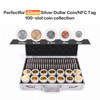 100-Slot Coin Storage Box, Dual Combination Locks, Aluminum Frame