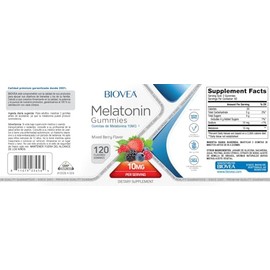 Biovea 120 Gomitas de 10 MG Sabor Frutos Rojos para un Mejor Descanso