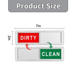 GIUSOBG Spülmaschinenmagnet Silber Dishwasher magnet clean dirty sign Geschirrspüler Aufkleber Magnetschild Leicht,Küchengadgets Geeignet geschirrspülermagnet für Geschirrspüler, Kühlschränke usw