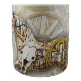 Trail Of Painted Ponies Western Ranch Bunkhouse Bronco Horse Ceramic Mug Cup