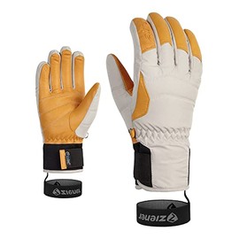 Ziener Womens Kale Ski Gloves Winter Sports Waterproof Extra Warm Wool Silver Beige 7