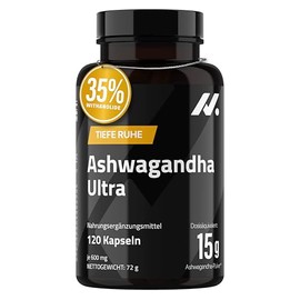 Ashwagandha Ultra Shoden 35% Withanolide - 15,000 mg Equivalent Per Serving - High Dose Ashwagandha Capsules for Sleep, Energy & Cortisol Balance - 120 Vegan Capsules - Nyvos