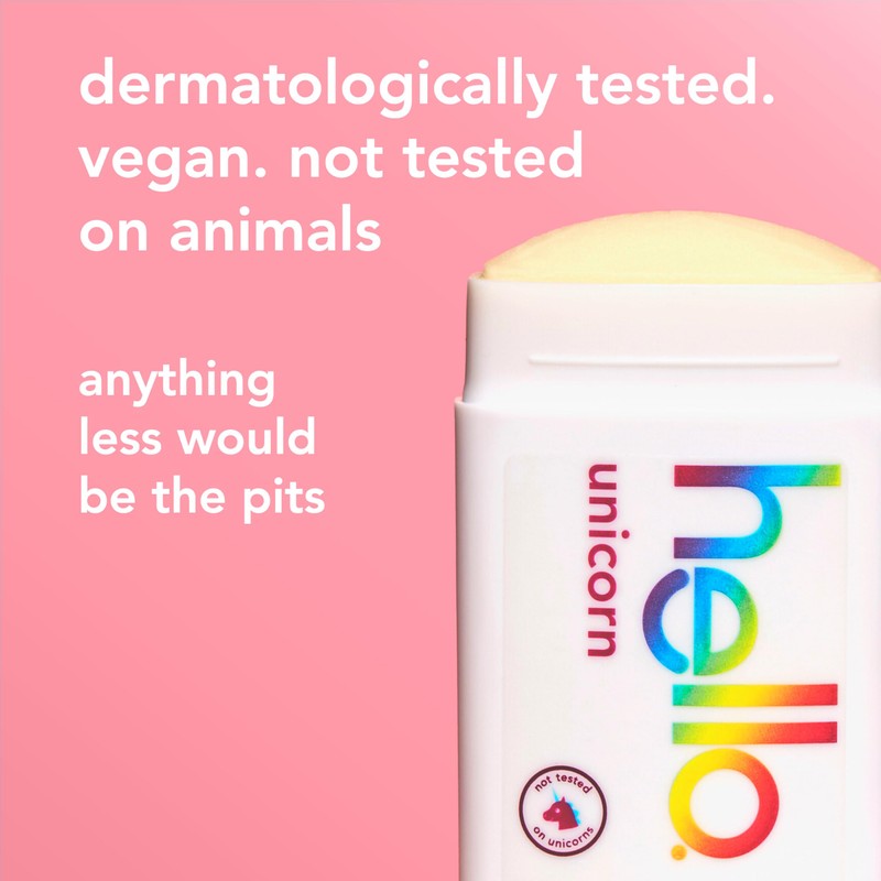 hello Unicorn Aluminum Free Deodorant for Women, Girls, Safe for