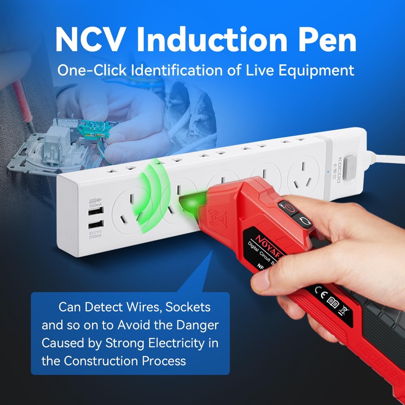 NOYAFA NF-827 Circuit Breaker Finder Tool with 3 Accessories &GFCI