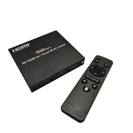 XOLORspace TW02B 4K HDMI 4x1 Quad viewer Switch with 7 Modes of Multi-viewer and Seamless Switching