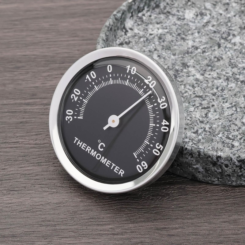 LT Easiyl 2pcs 58mm Car Thermometer Mini Round Car Thermometer