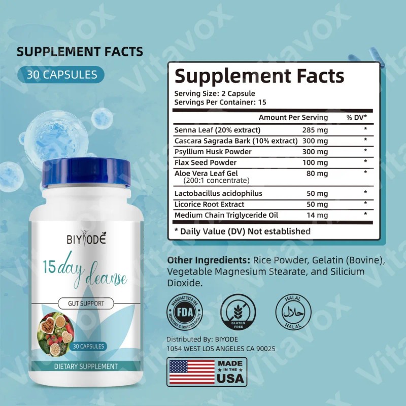 Limpieza Detox Intestinal 15 Días 3 Frasco Elimina Ttoxinas