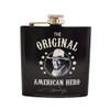 John Wayne 5 oz Steel Flask - Black and White