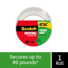 Scotch Tough Grip Moving Packaging Tape, 1.88 in. x 54.6 yd., 1 Roll/Pack