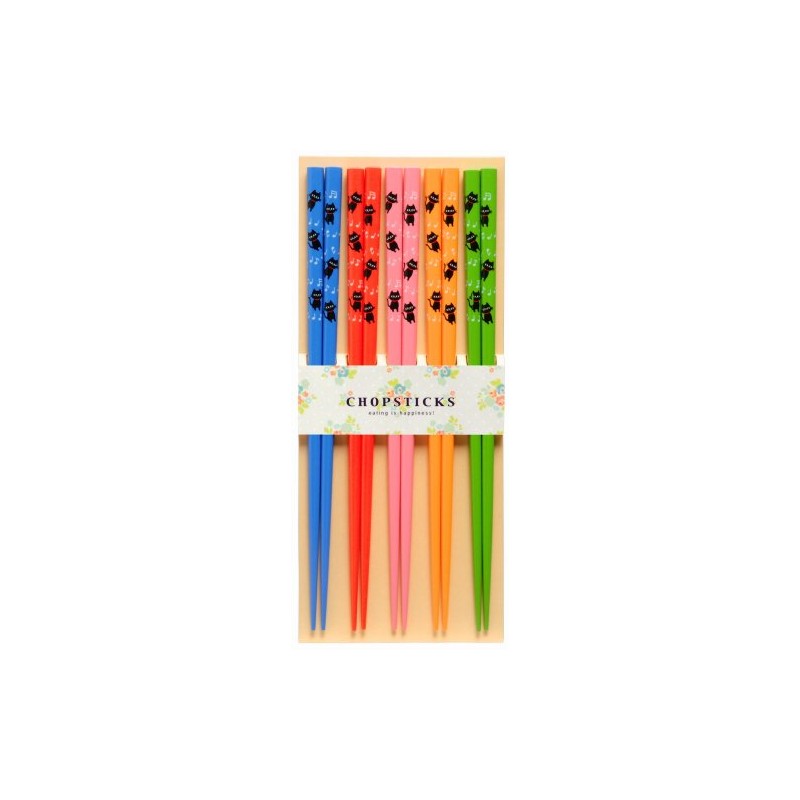 Kawai 103174 Chopsticks Made in Japan Cat and Music Note