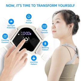 LIARTY Posture Corrector with Touchscreen and Smart Vibration, Upper Back Brace for Teens & Kids, Fully Adjustable Back Straightener