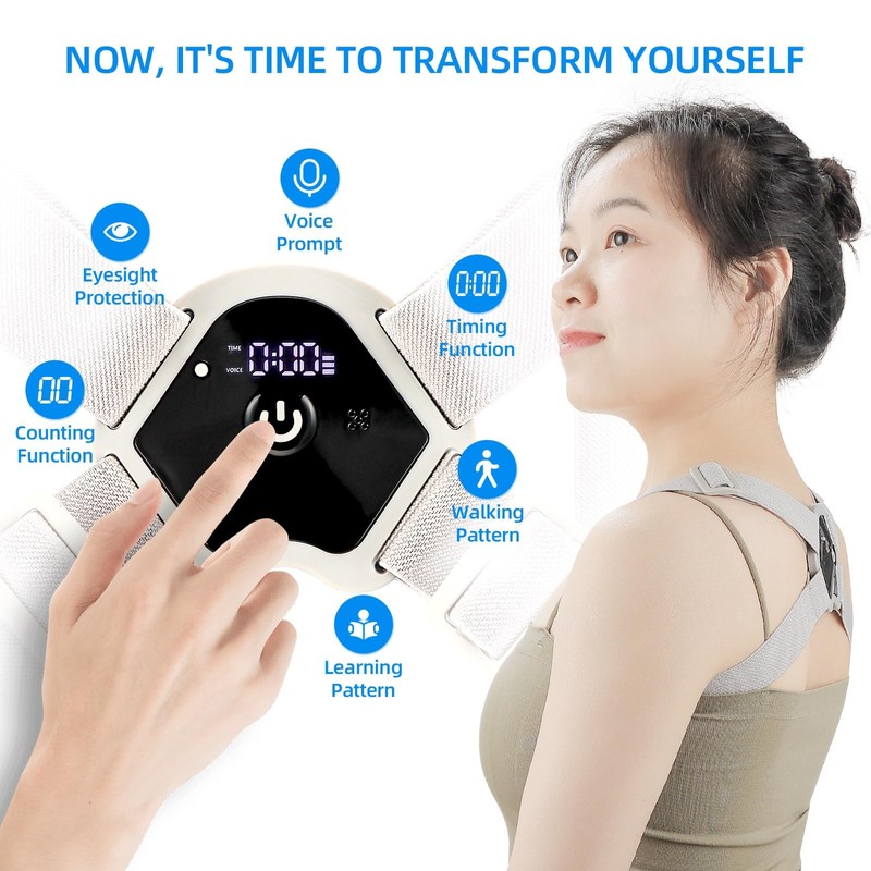 LIARTY Posture Corrector with Touchscreen and Smart Vibration, Upper Back